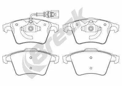 Комплект тормозных колодок, дисковый тормоз BRECK купить